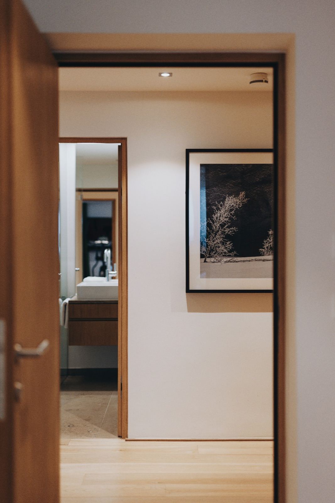 Couloir avec art d'hiver